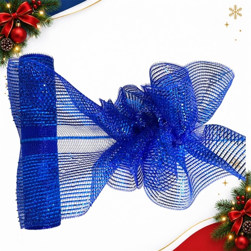 [JJJ260403] MALLA MOÑO MAGICO 26CM*4.5M AZUL REY 