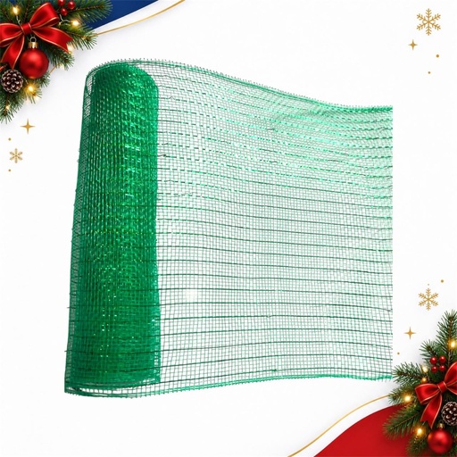 [JJJ260414] MALLA ESPEJO 26CM*4.5M VERDE