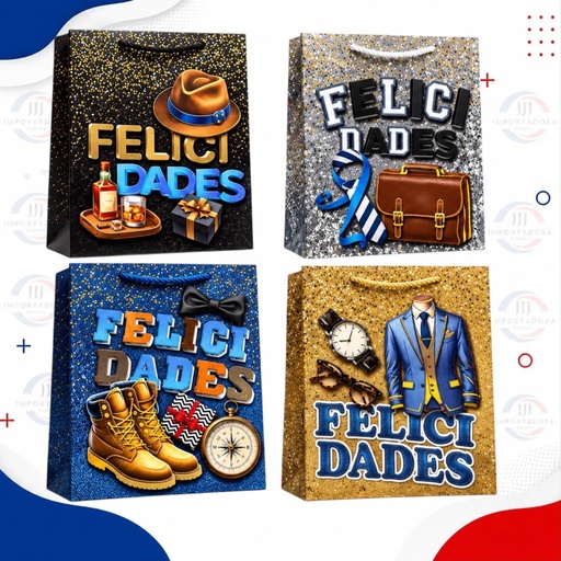 [FD1520M/JJJ260530] BOLSA DE REGALO 3D T.M 32*26*10CM HOMBRE