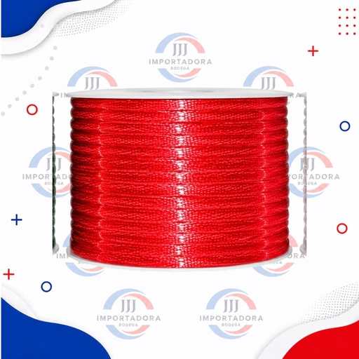 [JJJ260641] ROLLO CINTA TELA 3MM*500Y ROJA