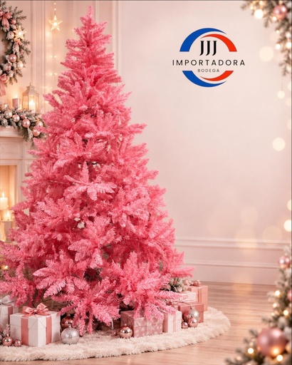 [JJJ260283] ARBOL DE NAVIDAD AUTOMÁTICO DE PUNTA AFILADA ROSA 1,8M 6CM 980T 