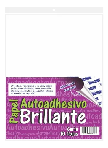 PAPEL ADHESIVO CARTA X10 UND BRILLANTE