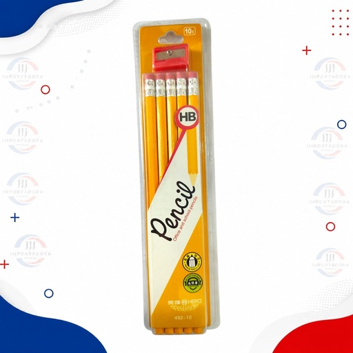 [482-10] LAPIZ ACETATO PENCIL + SACAPUNTA X10und