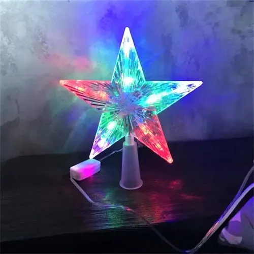 [JJJ251303] PUNTA ESTRELLA 15CM 15LED BOLSA MULTICOLOR 