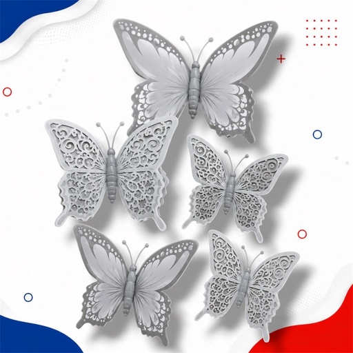 [JJJ253165] MARIPOSA 3D CON IMAN PLATA