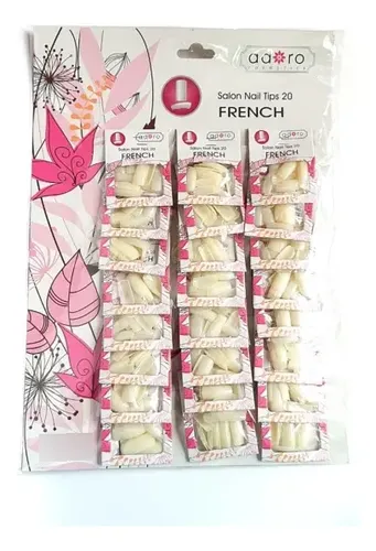[15118] UÑAS FRENCH BLANCO COMPLETA LARGA X24pq
