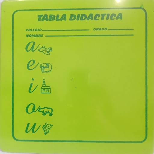 TABLA DIDACTICA PARA PUNZAR 