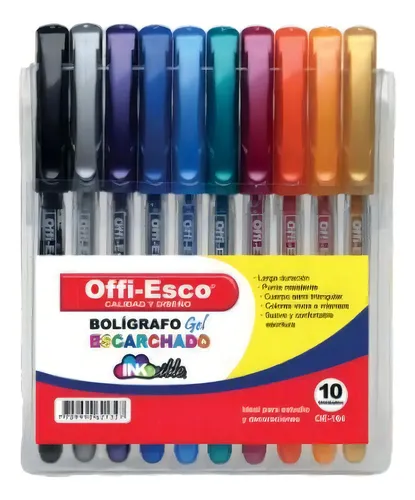 [OE-164] OFFI-ESCO LAPICERO ESCARCHADO X10UND