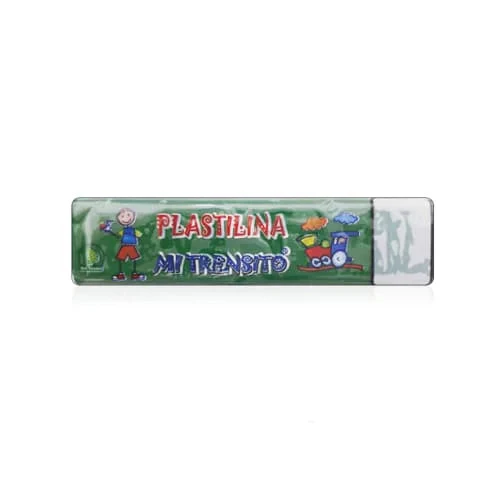 PLASTILINA BARRA MI TRENSITO X55G (VERDE OSCURO)