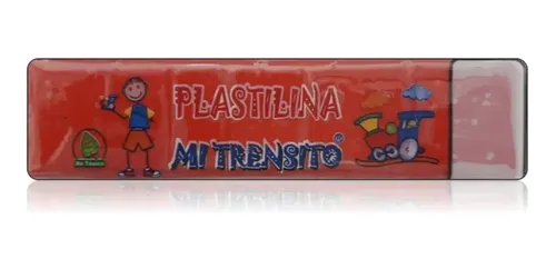 PLASTILINA BARRA MI TRENSITO X55G (ROJO)