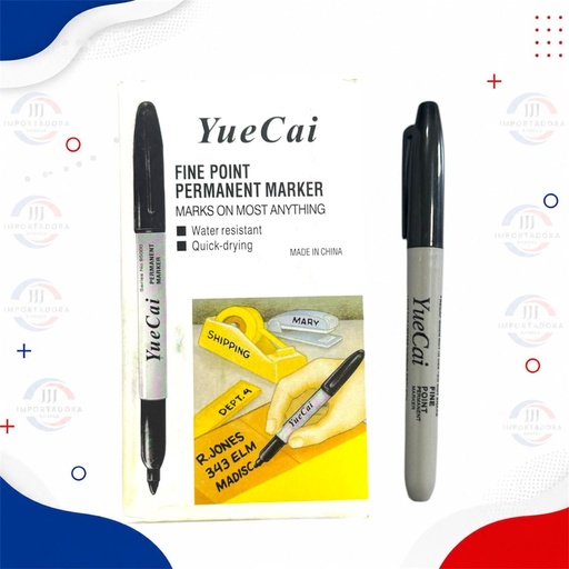 MARCADOR PERMANENTE PUNTA DELGADA YUE CAI NEGRO