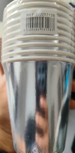 [JJJ253128] VASOS PLATEADO X 10und  