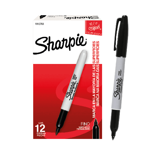SHARPIE MARCADOR PUNTA FINA NEGRO