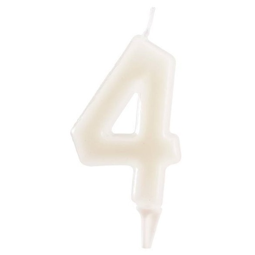 [JJJ253210] VELA NUMERO BLANCO 4