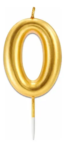 [JJJ253208] VELA NUMERO DORADO 0