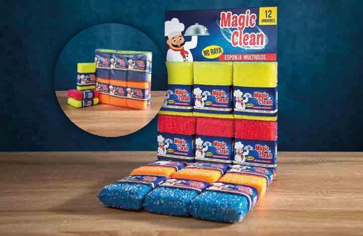 ESPONJAS MAGIC CLEAN COLORES X12und