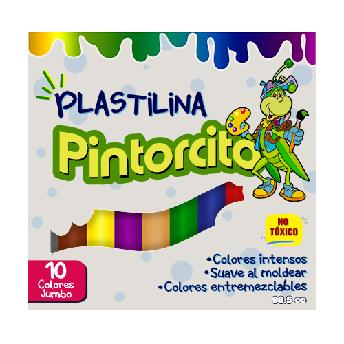 PINTORSITO PLASTILINA JUMBO X10und 