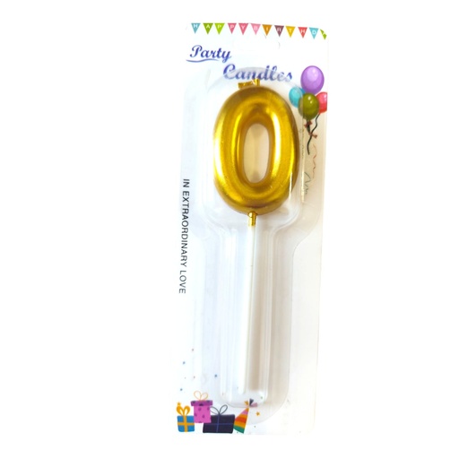 [JJJ0516] VELA NUMERO DORADA #0