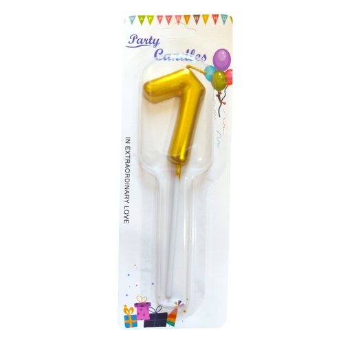 [JJJ0516] VELA NUMERO DORADA #7