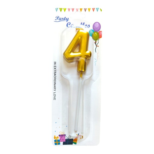 [JJJ0516] VELA NUMERO DORADA #4