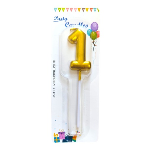 [JJJ0516] VELA NUMERO DORADA #1