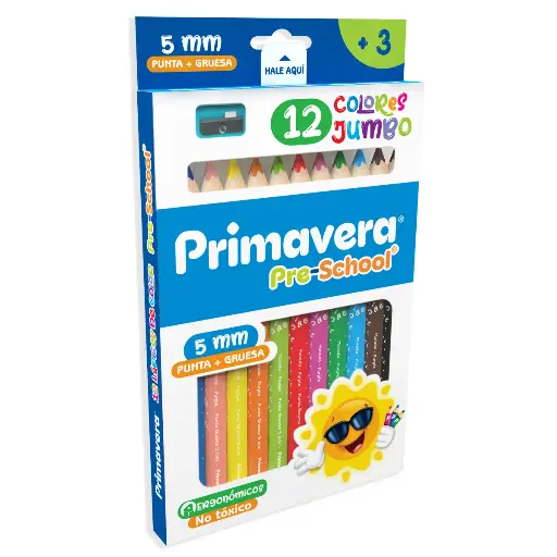 PRIMAVERA COLOR PRE-SCHOOL 5mm JUMBO X12und 