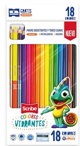 SCRIBE COLORES (4metalizados-2neon) X18und