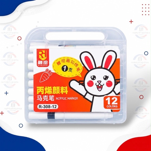 [R-308-12 JJJ0943/JJJ260425] MARCADOR ACRILICO CONEJO x12und