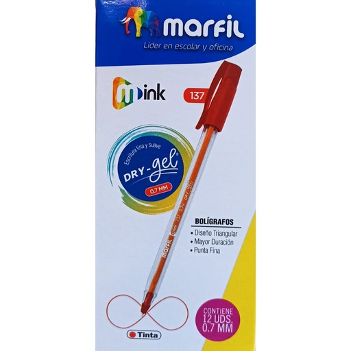 [M-051370] MARFIL LAPICERO M137 ROJO 