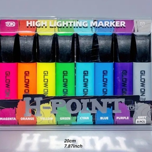 [TK003-8] RESALTADOR GLOW ON H-POINT NEON X8und