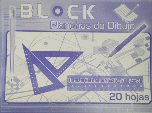 BLOCK PLANCHA DE DIBUJO TECNICO X20H