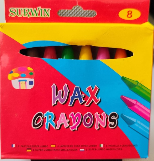 [JJJ0976] CRAYONS JUMBO X8COLORES 