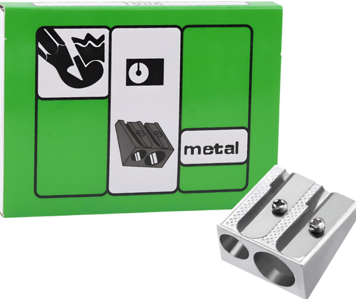 [A1006] SACAPUNTAS METALICO 2H CAJA X12 UND