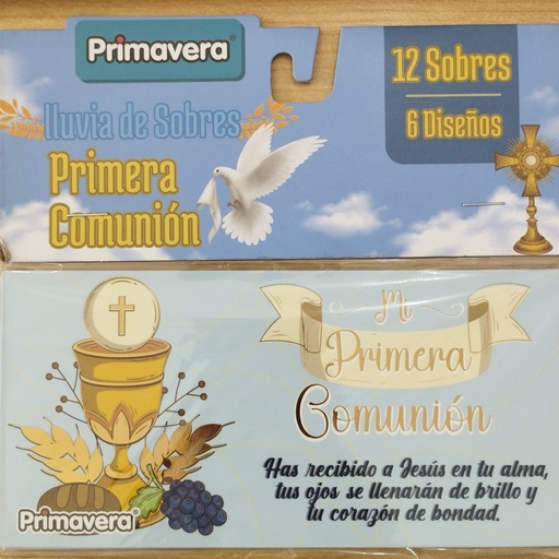 PRIMAVERA LLUVIA DE SOBRES PRIMERA COMUNION X12und