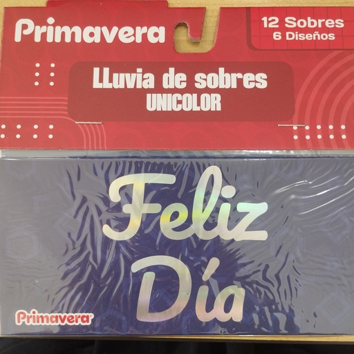 PRIMAVERA LLUVIA DE SOBRES UNICOLOR X12und