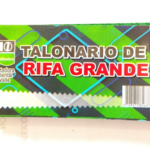 TALONARIO DE RIFA GRANDE CIO 