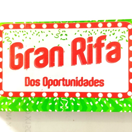TALONARIO DE RIFA DOS OPORTUNIDADES