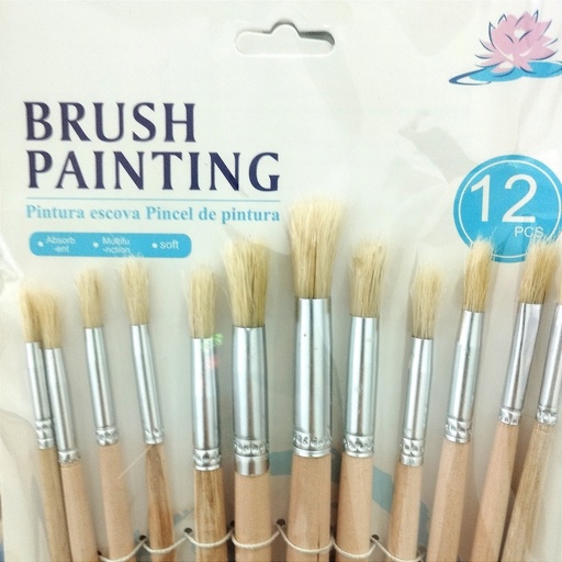 [JJJ0915] SET PINCELES REDONDO X12PCS  