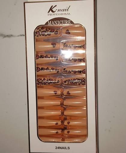 [LF2024906] K-NAIL UÑAS STILETTO ANIMAL PRINT X24und