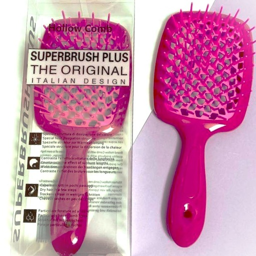 [J205] CEPILLO PARA CABELLO HUECOS PLASTICO TRANSPARENTE