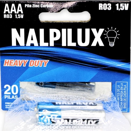 NALPILUX PILA TIRA AA X10PARES 