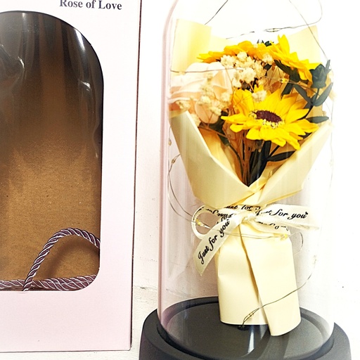 [JJJ253162] RAMO FLORES GIRASOLES ETERNAS 11*22CM