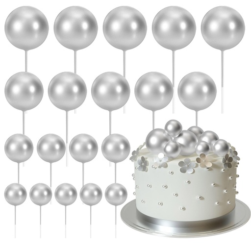 [JJJ253031] BOLAS DECORATIVAS PARA PASTEL BLANCO