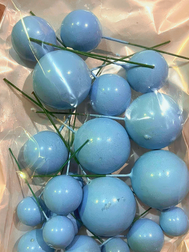 [JJJ253170] BOLAS DECORATIVAS PARA PASTEL AZUL CLARO 
