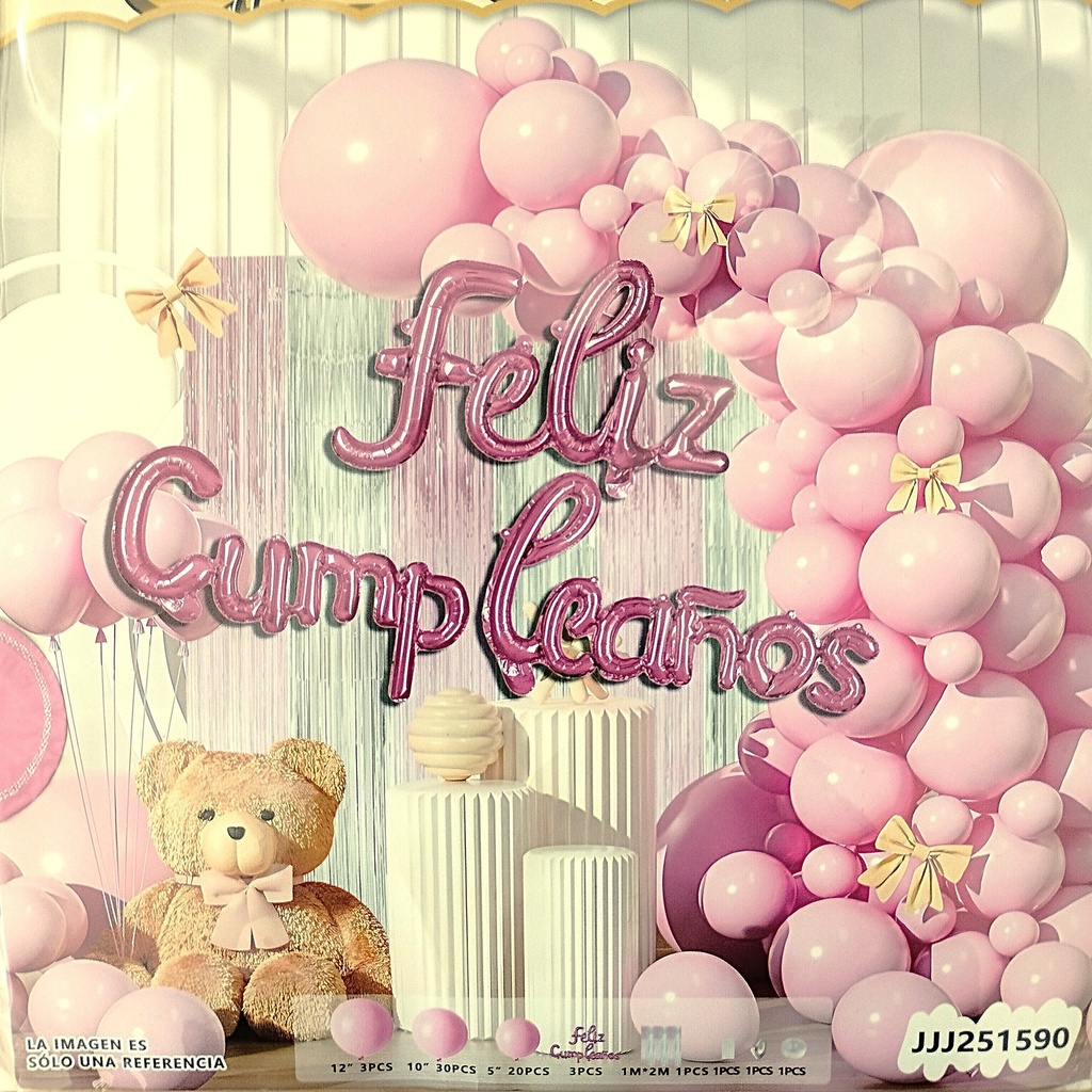 BOUQUET DE GLOBOS ROSADO 