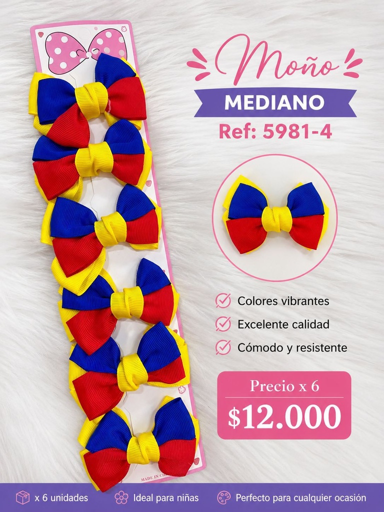 MOÑO MEDIANO TIRA X 6UND 