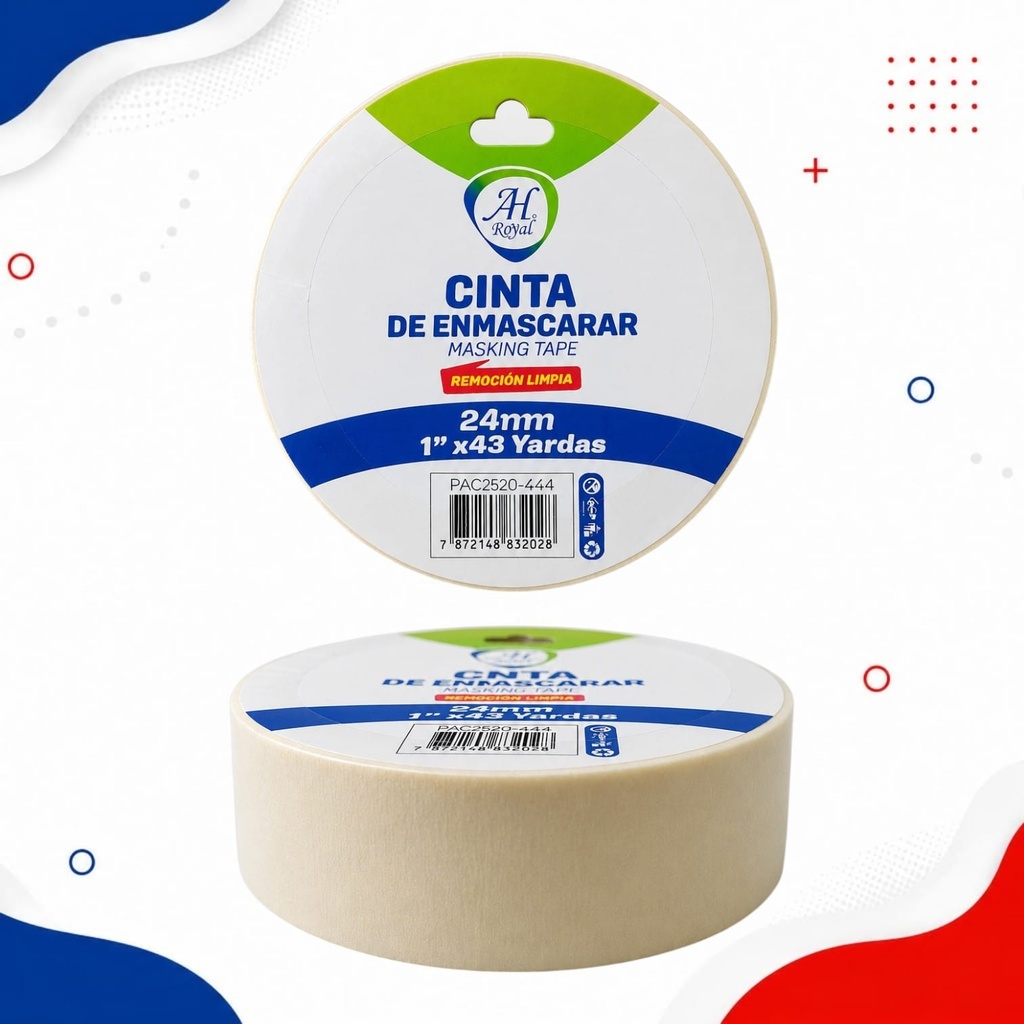 AH ROYAL CINTA DE ENMASCARAR 24mm 1" X43yardas