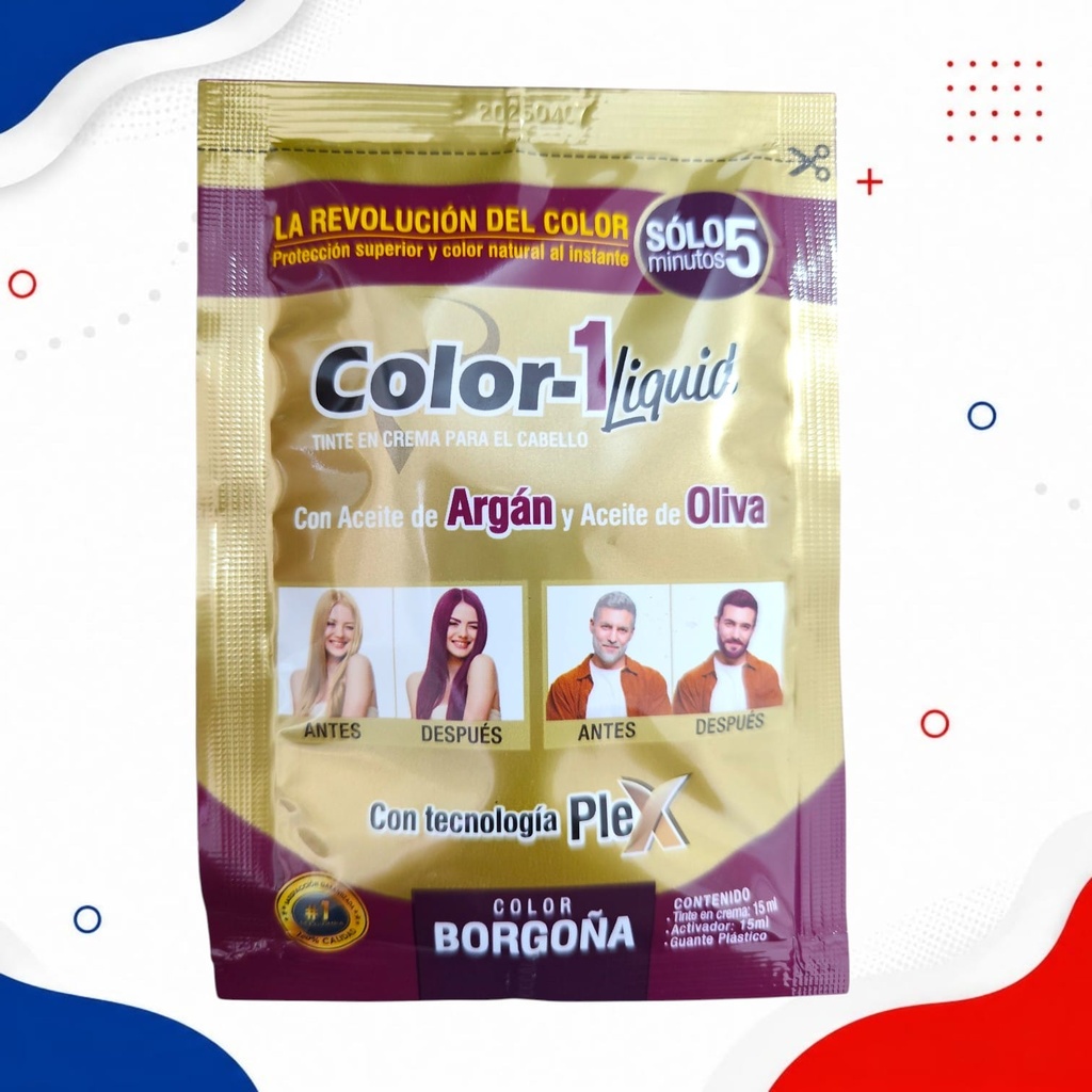 COLOR 1 TINTE LIQUIDO SOBRE BORGOÑA X30ml