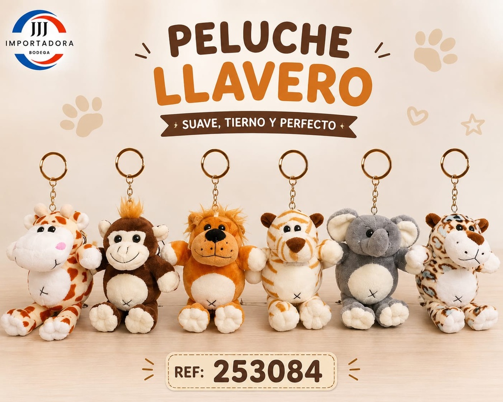 LLAVERO PELUCHE ANIMALES
