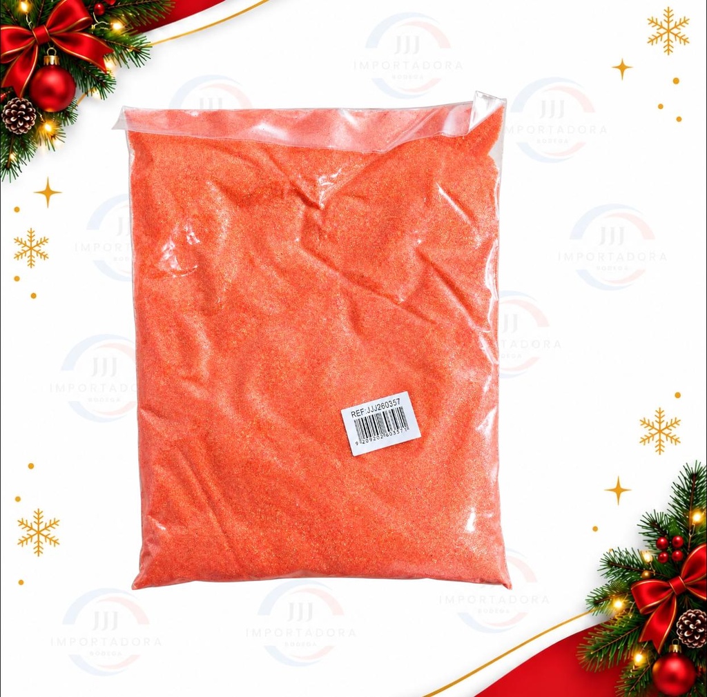 ESCARCHA NARANJA FLUORESCENTE X500GR 